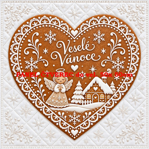 Bavlněný panel 10x10 cm - skladem