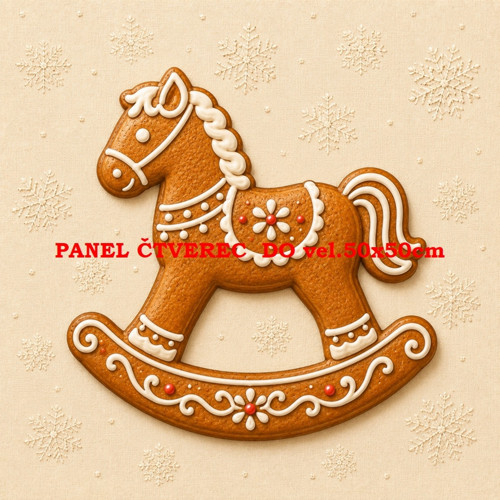 Bavlněný panel 10x10 cm - skladem