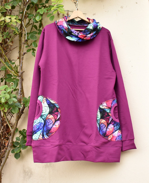 Mikinošaty purpurové Vitráž XL/XXL
