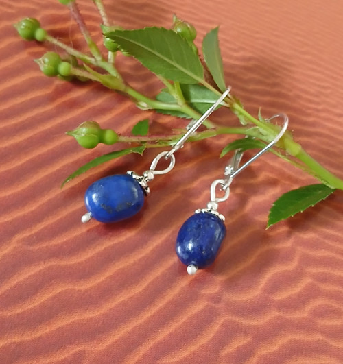 Náušnice - lapis lazuli - stříbro Ag925/1000
