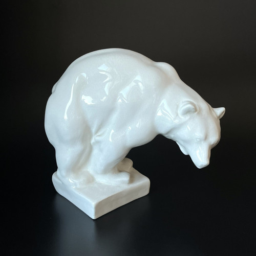 Art Deco Keramická soška Lední medvěd V 14cm