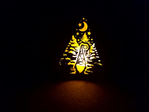 Vánoční domeček/stromeček na LED trpaslík