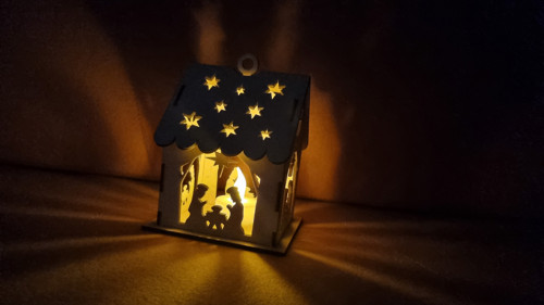 Vánoční domeček na LED na zavěšení # betlém