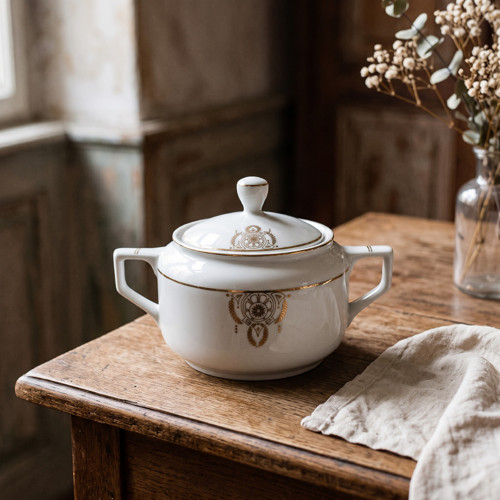 Vintage porcelánová cukřenka Thun, secesní vzor