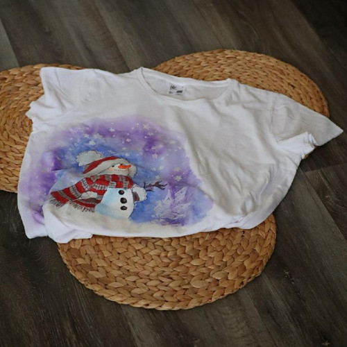 Triko sněhulák a vločky