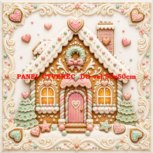 Bavlněný panel 10x10 cm - skladem