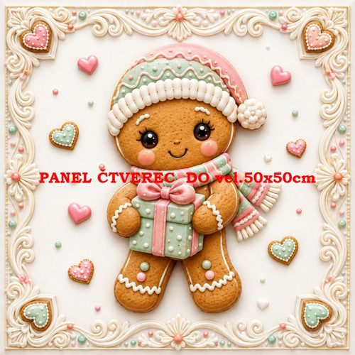 Bavlněný panel 10x10 cm - skladem