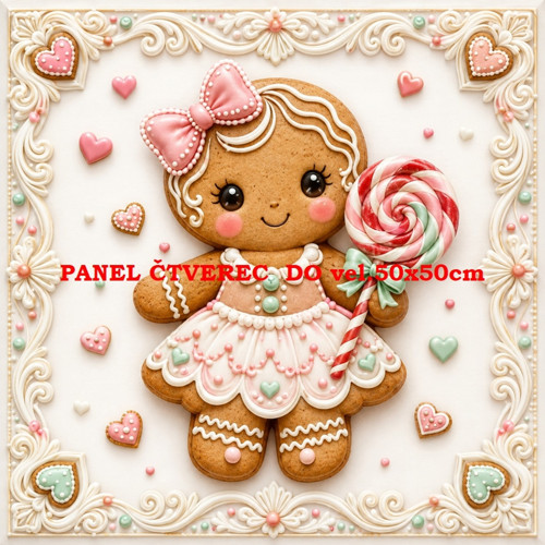 Bavlněný panel 10x10 cm - skladem