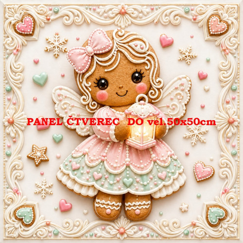 Bavlněný panel 10x10 cm - skladem