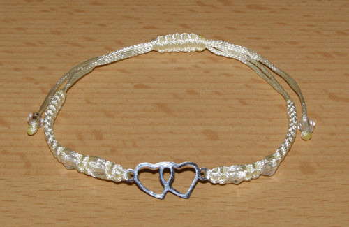 Shamballa náramek - nerez - Srdíčka