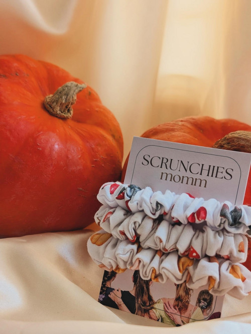 Babí léto - SET 3 SCRUNCHIES Z BIO BAVLNY