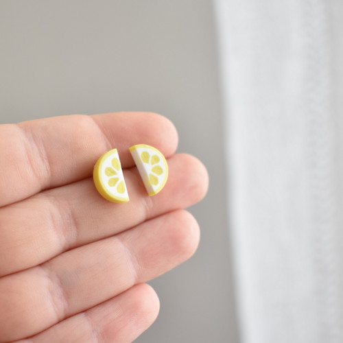 Náušnice citron půlky