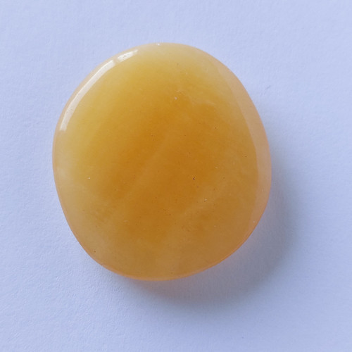 Kalcit oranžový – leštěná placička 43 mm