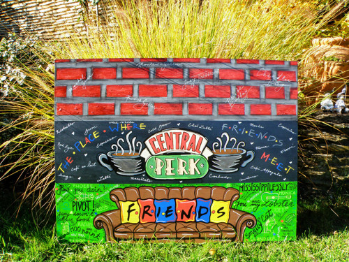 Přátelé - obraz na plátně - upcycling - Friends
