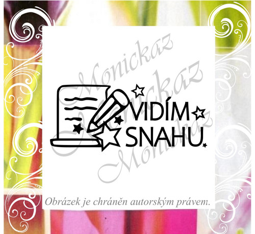 Vidím snahu hvězdičky. Razítko. — foto 1