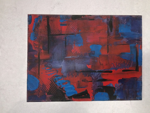 Abstrakt dark blue red