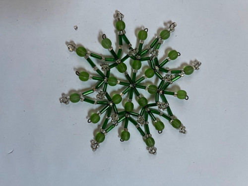 Hvězda 10x10cm, vyrobená ze skleněných tyčinek
