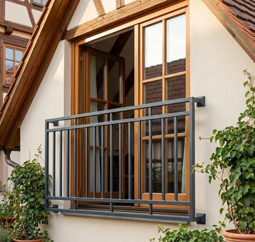 Industriální zábradlí na francouzský balkon