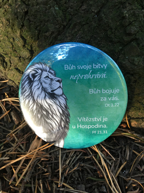 Bůh svoje bitvy neprohrává... – magnet 75 mm