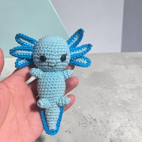Axolotl - háčkovaný - dekorace