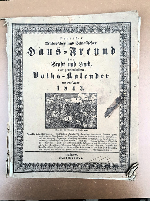 Volks-Kalender auf das Jahr 1843