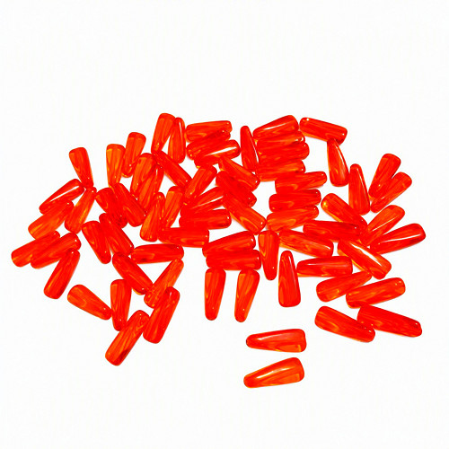 45x sytě oranžové korálky 18x6mm (ramš)