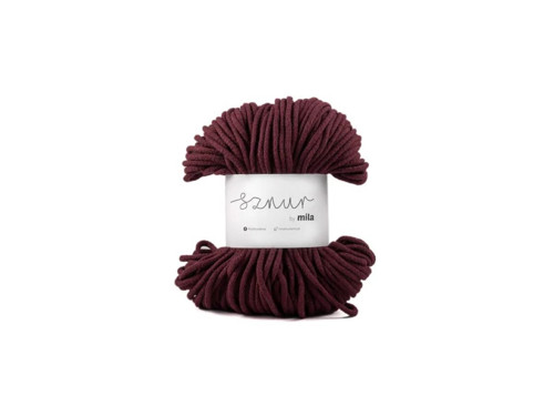 Bavlněná šňůra Mila 3 mm - Burgund