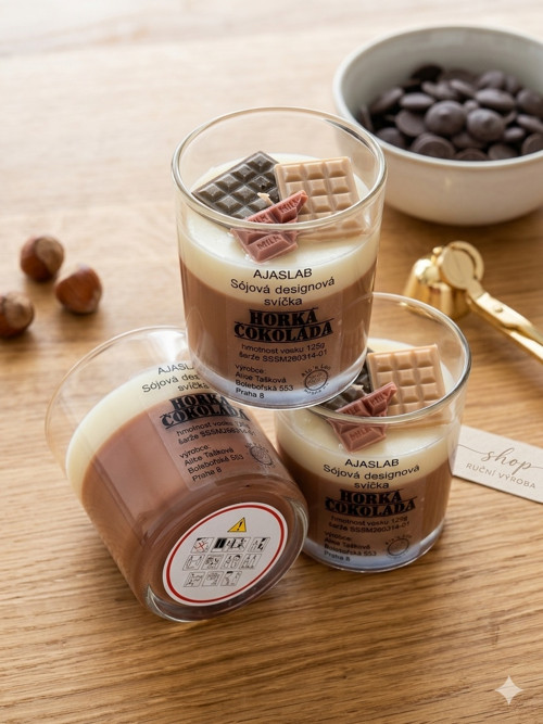 Čokoláda ve skle – sójová svíčka 200 ml