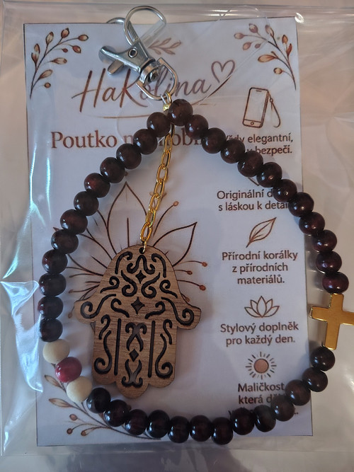 Poutko na mobil ze santalového dřeva