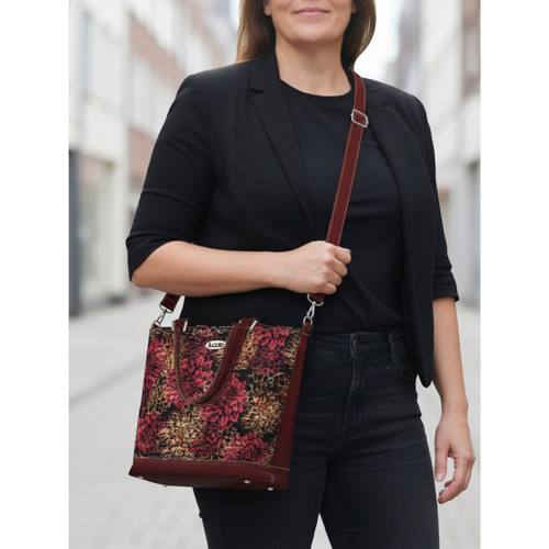 Velká crossbody kabelka Jani Batik – vínová
