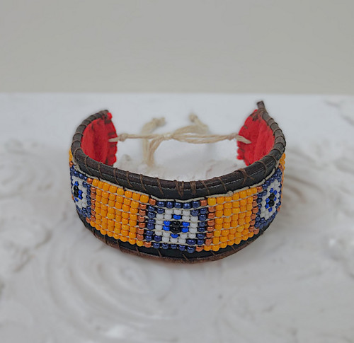 Dámský - ručně tkaný náramek Evil Eye