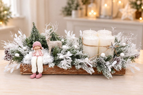 Zimní advent,, Holčička s jelínkem,,