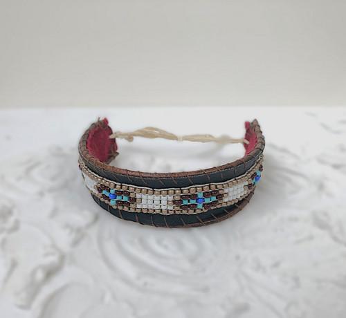 Dámský - Boho polished ručně tkaný náramek