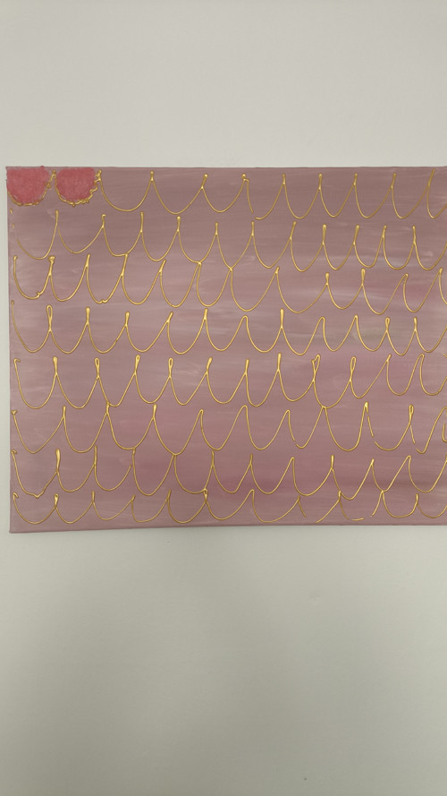 Růžová střecha 39×49 cm