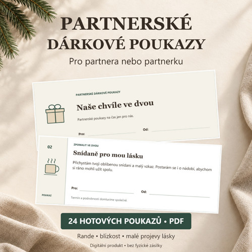 Partnerské dárkové poukazy | 24 nápadů PDF