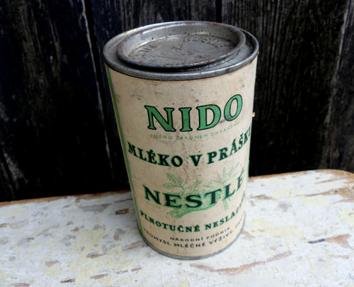 NIDO Nestlé, mléko v prášku, stará plechovka