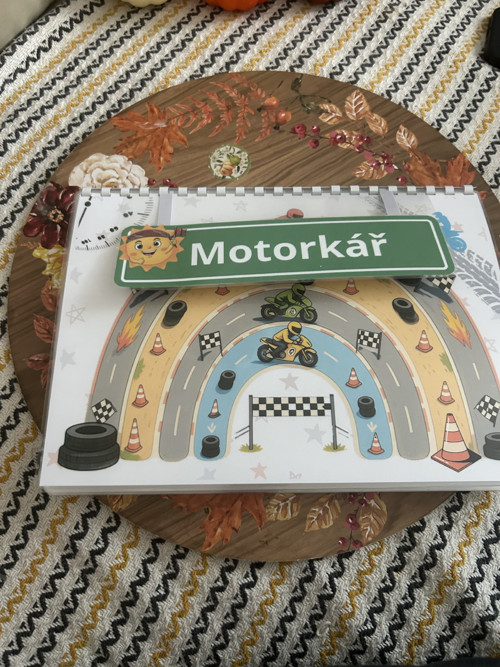 Interaktivní knížka Motorka