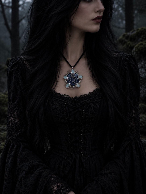 Pentagram lapis lazuli a akvamarín