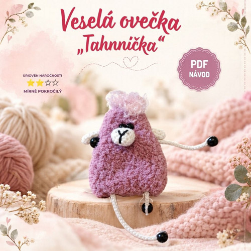 PDF návod: Háčkovaná ovečka „Tahnnička“