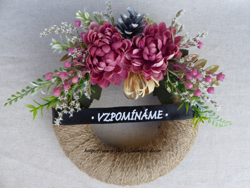 Dušičkový věneček jutový větší pr.20cm