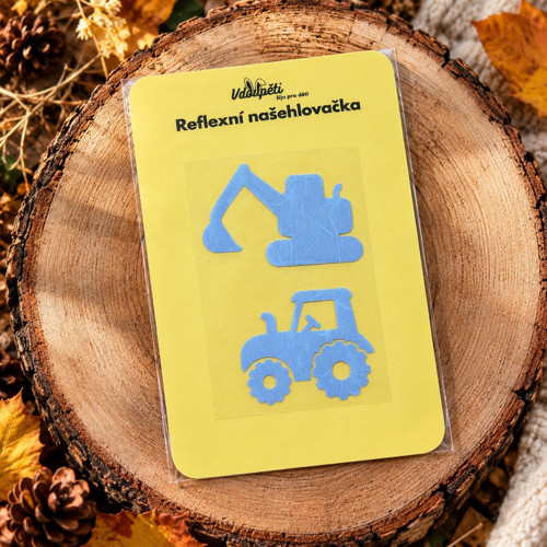Bagr a traktor - reflexní nažehlovačka