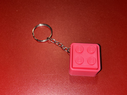 Clicker přívěsek na klíče – Růžová LEGO ko