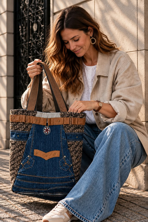 Ántré- Maxi Denimová kabela " Heritage "