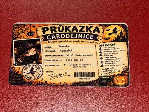 Průkazka čarodějnice l. — foto 1