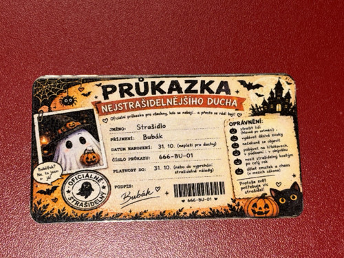 Průkazka nejstrašidelnějšího ducha