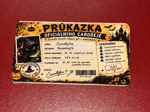 Průkazka oficiálního čaroděje