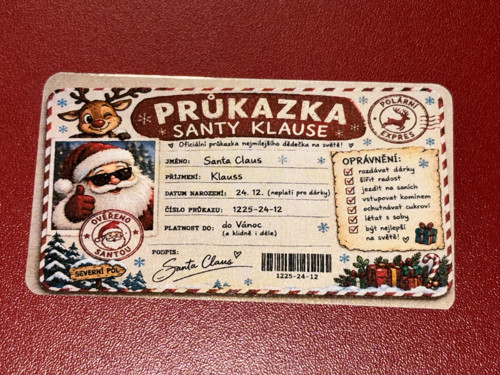 Průkazka Santy Klause — foto 1