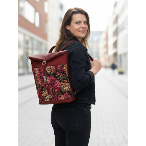 Městský batoh Peny Batik – vínová