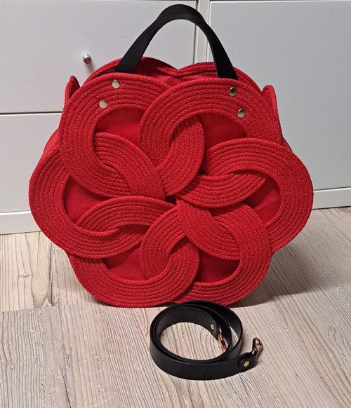 Kabelka FLOWER - červená