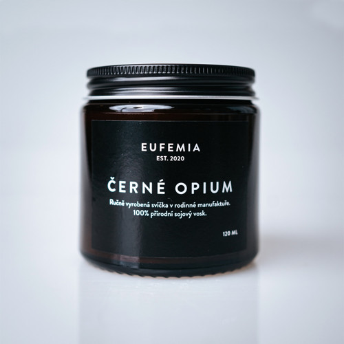 Sojová svíčka s vůní ČERNÉ OPIUM - 120 ml